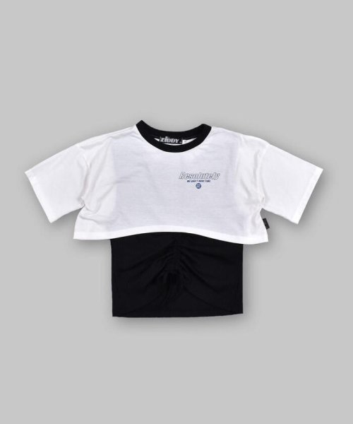 ZIDDY(ジディー)/【一部店舗限定】クロップド レイヤード風 Tシャツ(130~160cm)/ホワイト