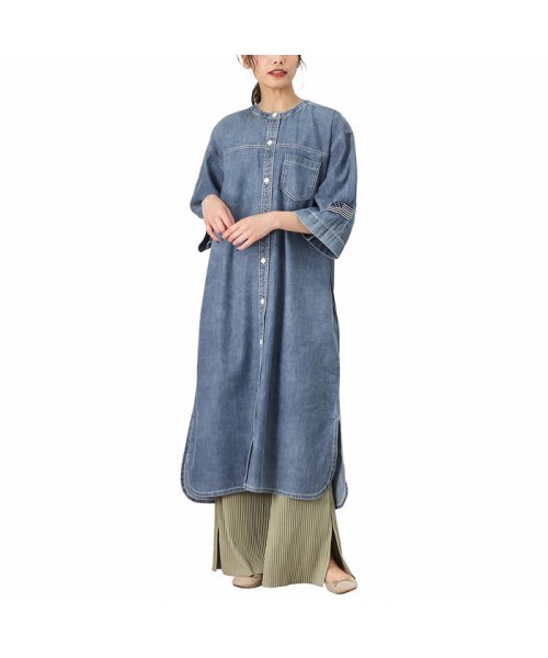 Underwraps アンダーラップス デニムマキシシャツワンピース 1 マックハウス レディース Mac House Women Magaseek