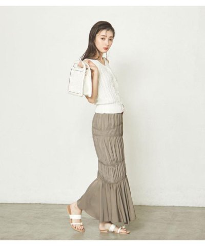 rienda／シャーリングギャザーマーメイドJ／W SK／504098806