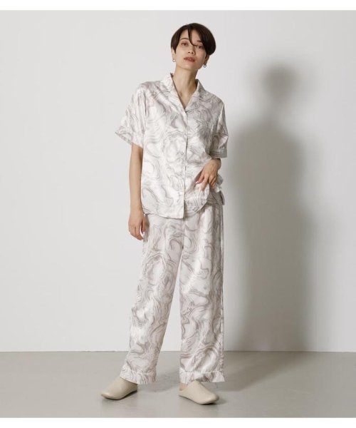 AZUL by moussy(アズールバイマウジー)/T／H SATIN S／S PAJAMAS/柄BEG5