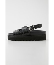 LAGUA GEM(ラグアジェム)/CROCO LIKE FLAT SANDAL/BLK