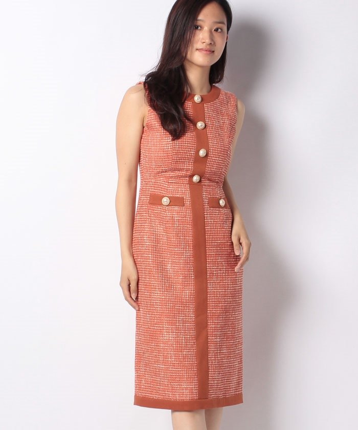 セール 50 Off カラーツイードスリーブレスワンピース エイミーイストワール Eimy Istoire Magaseek