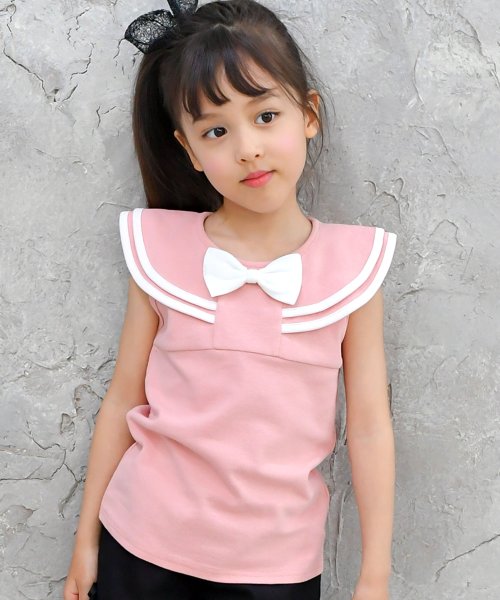 子供服Bee(子供服Bee)/5タイプから選べるノースリーブ型Tシャツ/ピンク系2
