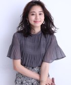 JUSGLITTY/ウォッシャブル楊柳プリーツ袖フレアブラウス/503198757