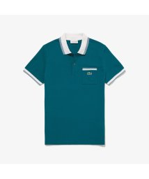 LACOSTE Mens(ラコステ　メンズ)/ストライプリブポロシャツ (半袖)/グリーン