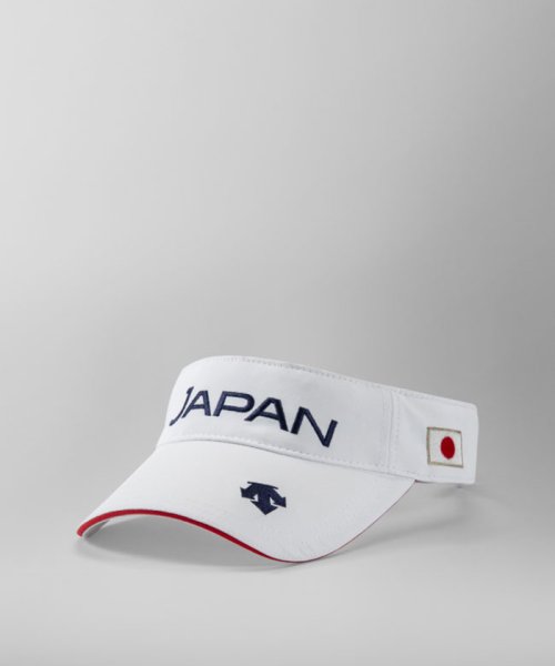 DESCENTE GOLF(デサントゴルフ)/【JAPAN NATIONAL TEAM レプリカモデル】サンバイザー(JAPANロゴ)/ホワイト系 