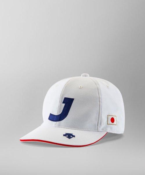 DESCENTE GOLF(デサントゴルフ)/【JAPAN NATIONAL TEAM レプリカモデル】フラットキャップ(Jロゴ)/ホワイト系 