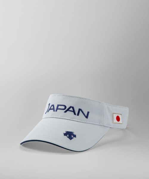 DESCENTE GOLF(デサントゴルフ)/【JAPAN NATIONAL TEAM レプリカモデル】サンバイザー(JAPANロゴ)/グレー系