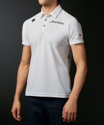 DESCENTE GOLF(デサントゴルフ)/【JAPAN NATIONAL TEAM レプリカモデル】ライジングボーダーシャツ/グレー系