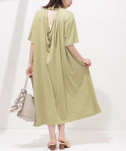 セール Anti Soaked 汗染み防止 ドレープワンピース 半袖 ナノ ユニバース Nano Universe Magaseek