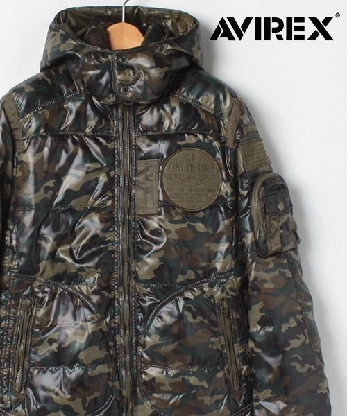 【AVIREX/アヴィレックス】カモミリタリーパディングジャケット /6132100 ミリタリー アメカジ 中綿 ミリタリージャケット 防寒 ワーク
