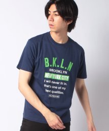 STYLEBLOCK(スタイルブロック)/半袖ロゴプリントTシャツ/ネイビー