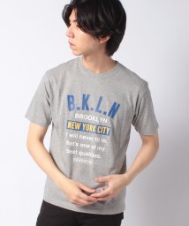 STYLEBLOCK(スタイルブロック)/半袖ロゴプリントTシャツ/杢グレー