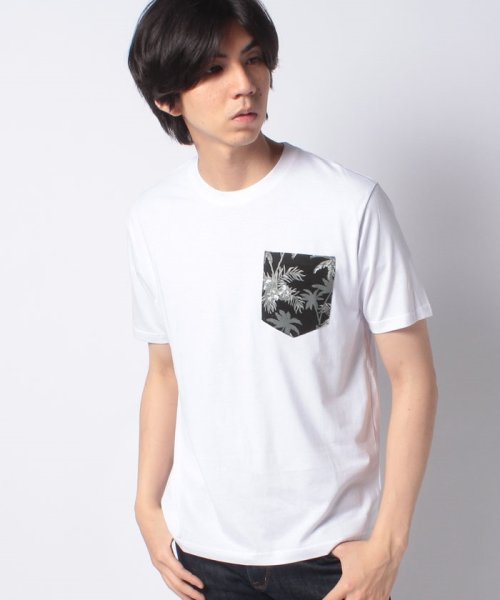 STYLEBLOCK(スタイルブロック)/プリントポケット付半袖Tシャツ/ホワイト系