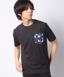 STYLEBLOCK(スタイルブロック)/プリントポケット付半袖Tシャツ/ブラック
