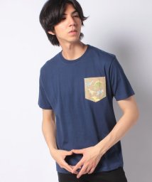 STYLEBLOCK(スタイルブロック)/プリントポケット付半袖Tシャツ/ネイビー