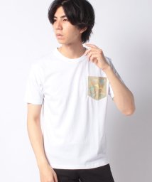 STYLEBLOCK(スタイルブロック)/プリントポケット付半袖Tシャツ/ホワイト系
