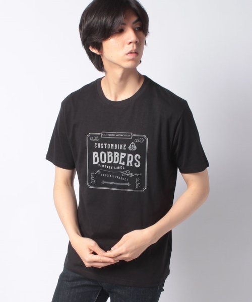 STYLEBLOCK(スタイルブロック)/半袖ロゴプリントTシャツ/ブラック