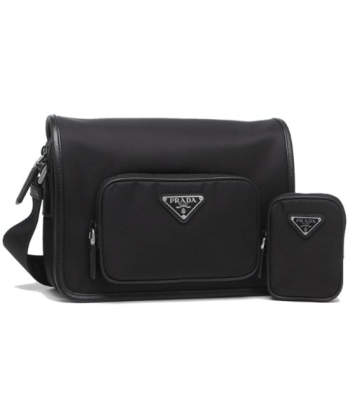 セール プラダ ショルダーバッグ ナイロン サフィアーノ トライアングルロゴ ブラック メンズ レディース Prada 2vd041 2dmh Ooo F0002 プラダ Prada Magaseek