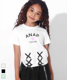 ANAP KIDS(アナップキッズ)/フロントレースアップTシャツ/オフホワイト