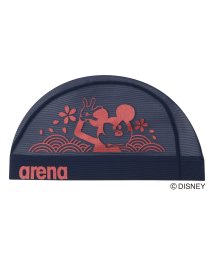 arena (アリーナ)/【ディズニー】歌舞伎風”ミッキーマウス”デザイン メッシュキャップ/ネイビー系