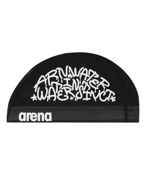 arena (アリーナ)/メッシュキャップ/ブラック×ホワイト