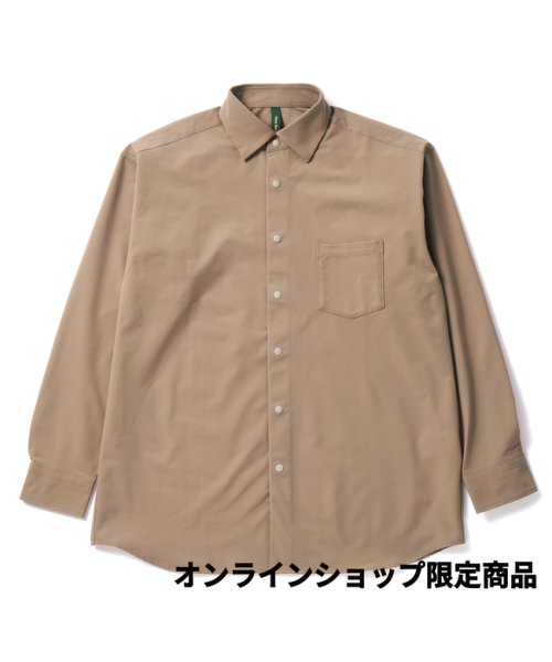 シャツジャケット ストレッチ セットアップ可能 ベージュ系 ピッタリ メンズ ピッタリ Pitta Re Magaseek