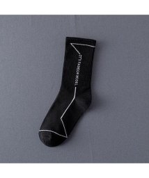 SVEC(シュベック)/ソックス 靴下 メンズ お洒落 NSS365－7/ブラック系2