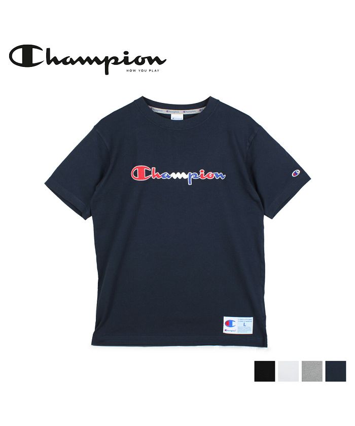 チャンピオン Champion Tシャツ 半袖 メンズ レディース クルーネック SHORT SLEEVE T－SHIRT ブラック ホワイト グレー  ネイビー