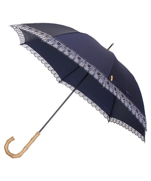 GENUINE UMBRELLA WORKS(ジェニュイン アンブレラ ワークス)/日傘 長傘 軽量 GENUINE UMBRELLA WORKS ジェニュイン アンブレラ ワークス 99％UVカット 晴雨兼用 47cm 8本骨 グラスファイバ/ネイビー