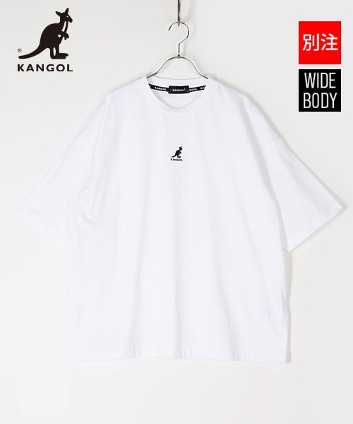 KANGOL(KANGOL)/【別注】【KANGOL】カンゴール ワンポイント 刺繍 半袖 Tシャツ/オフホワイト