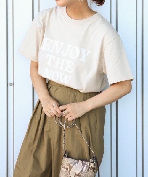 NOLLEY’S(ノーリーズ)/◇【WEB限定】ENJOY THE NOW Tシャツ/ベージュ