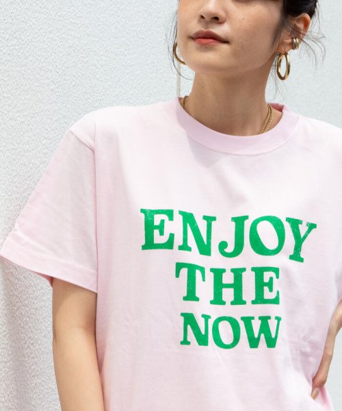 NOLLEY’S(ノーリーズ)/◇【WEB限定】ENJOY THE NOW Tシャツ/ベビーピンク