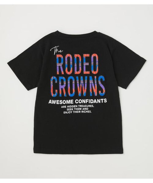 RODEO CROWNS WIDE BOWL(ロデオクラウンズワイドボウル)/キッズアウトドアパターンポケットTシャツ/BLK