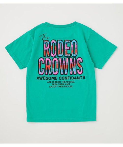 RODEO CROWNS WIDE BOWL(ロデオクラウンズワイドボウル)/キッズアウトドアパターンポケットTシャツ/GRN
