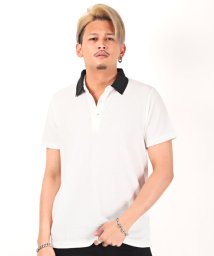 LUXSTYLE(ラグスタイル)/ジャガード半袖ポロシャツ/ポロシャツ メンズ 半袖 ジャガード 春夏/ホワイト