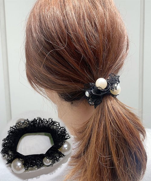 セール パールヘアゴム ヘアゴム ヘアポニー まとめ髪 おしゃれ かわいい 髪飾り ビックパール付き ホワイト セイヘイショップ Seiheishop Magaseek