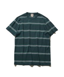 J.PRESS MENS(J．プレス　メンズ)/マルチリンクス シャドーボーダー Tシャツ/グリーン系1