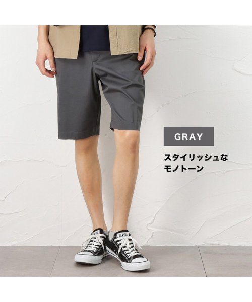 MAC HOUSE(men)(マックハウス（メンズ）)/NAVY ネイビー ベルト付きチノショートパンツ OG－M002/グレー