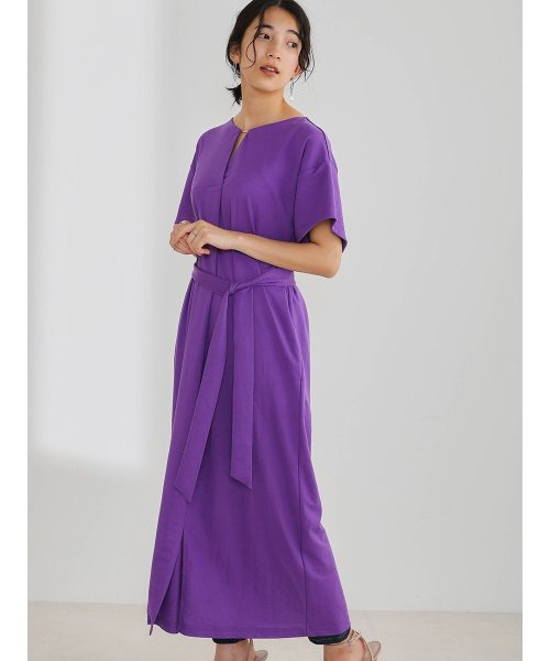 セール ベルト付きboxロングカットワンピース ブージュルード Bou Jeloud Magaseek