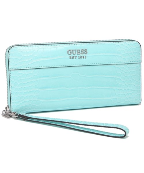 ゲス 長財布 ケイティー エキゾチックス ブルー レディース Guess Cy Aqu ゲス Guess Magaseek