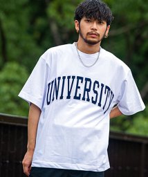 セール Cavaria Universityロゴ刺繍クルーネック半袖ビッグtシャツ メンズ 半袖 ブランド 大きめ カレッジ ロゴ 刺繍 ワッペン クルーネック スト キャバリア Cavaria Magaseek