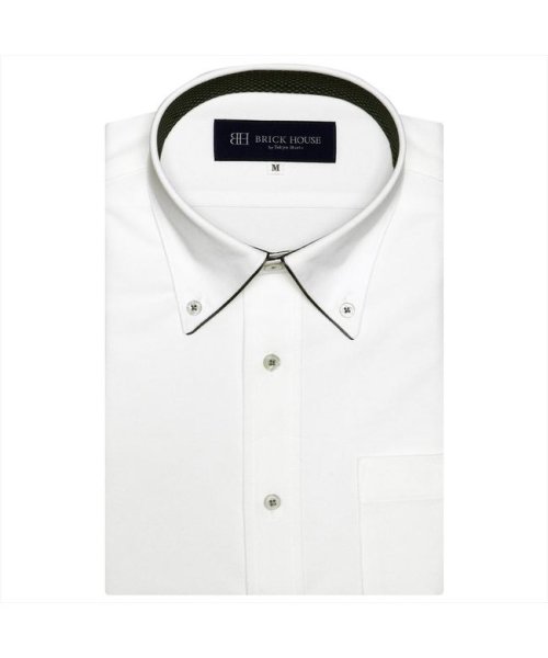 TOKYO SHIRTS(TOKYO SHIRTS)/ワイシャツ 半袖 形態安定 ビズポロ ニットシャツ BD メンズ/シロ