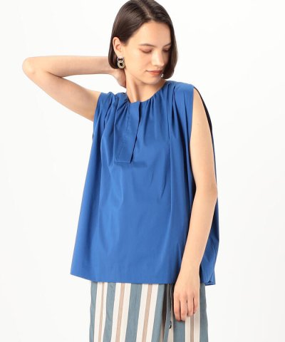 TOMORROWLAND collection／ストレッチブロード ショルダータックシャツ／504112345