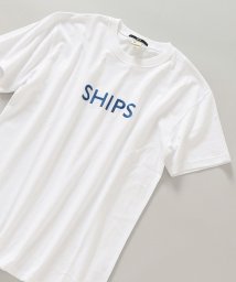 SHIPS MEN(シップス　メン)/SHIPS: ロゴ エンブロイダリー Tシャツ/ホワイト