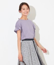 any SiS L(エニスィス（大きいサイズ）)/【NAIL HOLICコラボ】タックスリーブ Tシャツ/ラベンダー