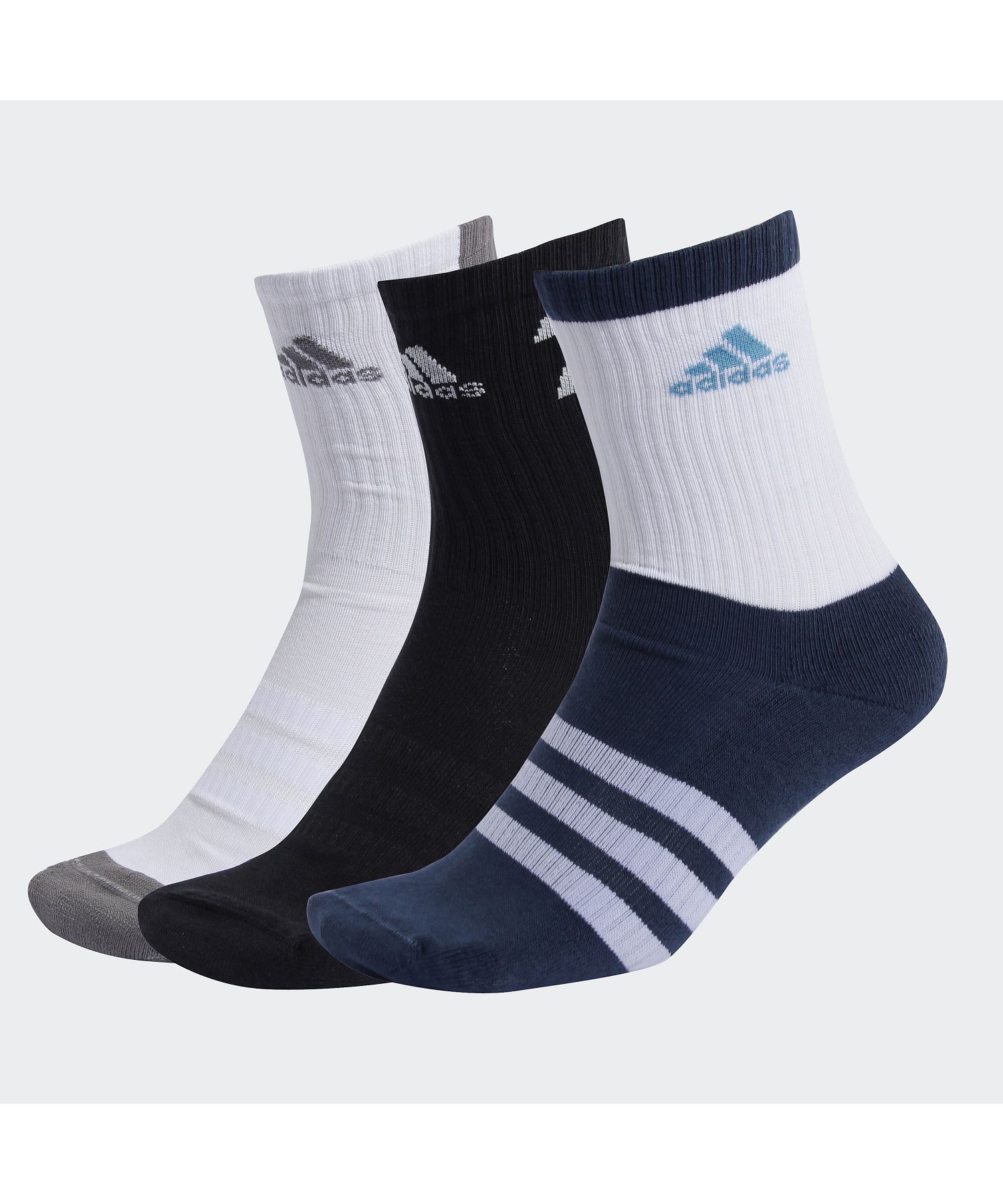 セール】ティロ 21 3ストライプス クッション クルー ソックス 3足組み / Tiro 21 3－Stripes Cushioned Crew  Socks 3 Pa(504036126) | アディダス(adidas) - MAGASEEK