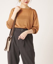 NICE CLAUP OUTLET(ナイスクラップ　アウトレット)/【natural couture】ほんのりシアーラメニット/オレンジ