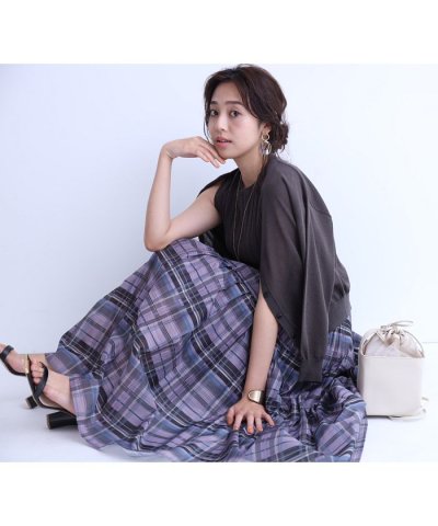 JUSGLITTY／ＮＥＷシアーチェックプリーツスカート／504114778