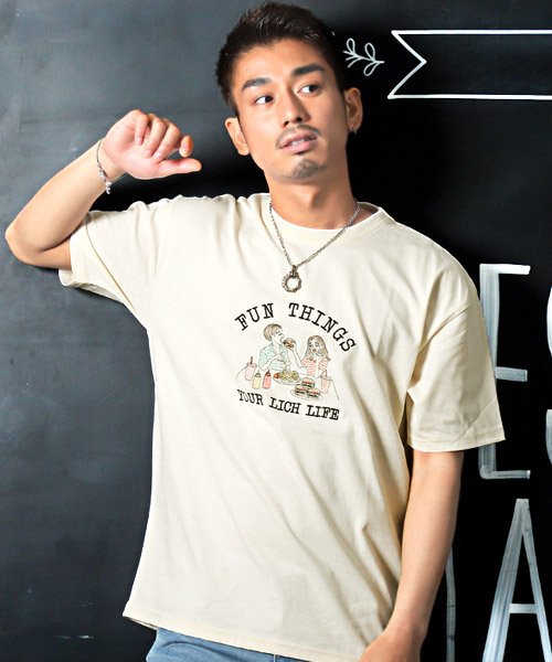 セール 米綿刺繍イラストtシャツ Tシャツ メンズ 半袖 イラスト ロゴ 刺繍 米綿 ラグスタイル Luxstyle Magaseek セール 米綿刺繍イラストtシャツ Tシャツ メンズ 半袖 イラスト ロゴ 刺繍 米綿 ラグスタイル Luxstyle Magaseek